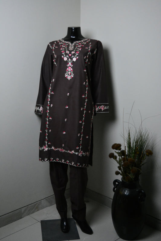 2 PCS STITCHED-EMBROIDERED LAWN SUIT